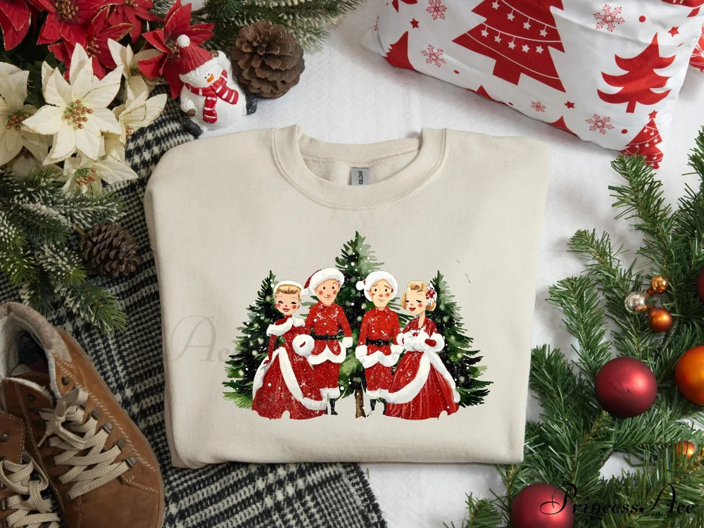 White Movie Song Girl Gifts Women Christmas Hoodie Khaki / S Christmas Hoodies-L