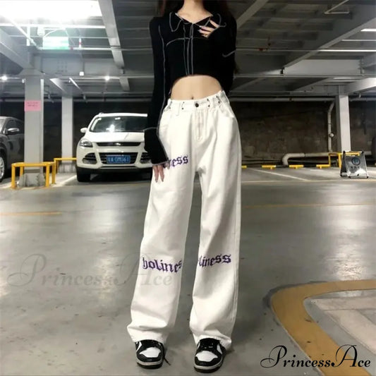 White Tall Waist Urban Pants WHITE / S (35-45KG) pants-241228