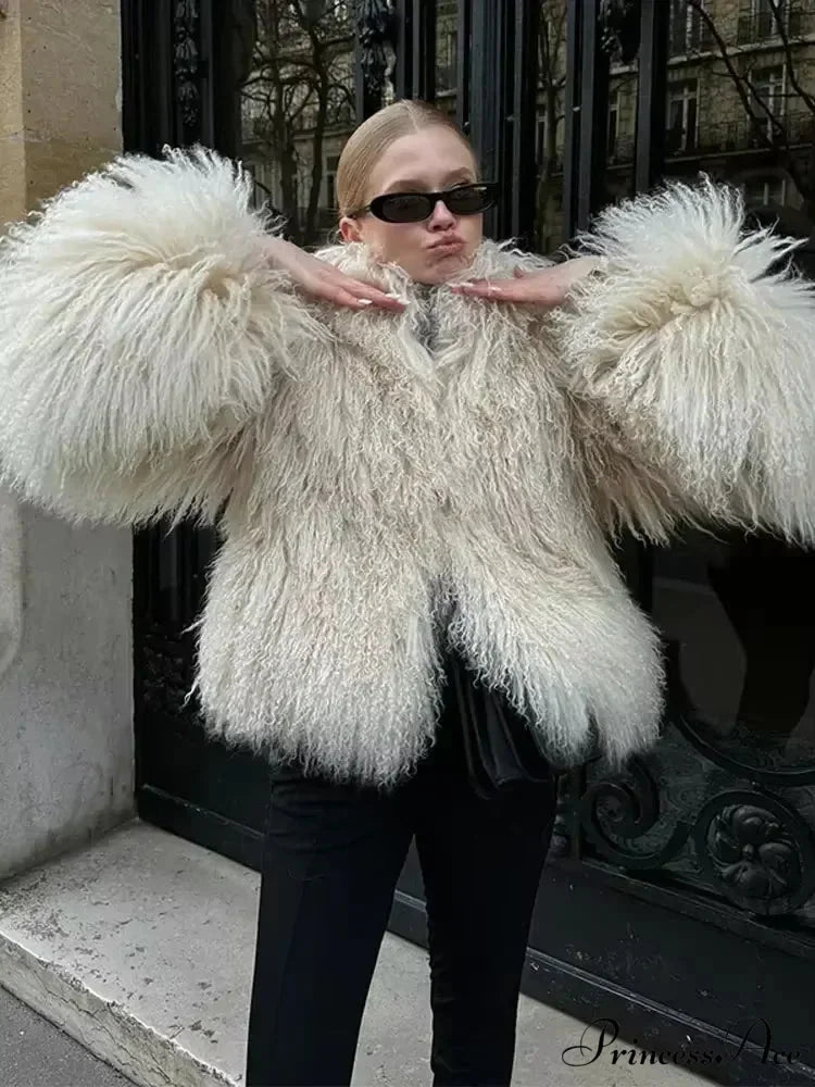 White Thick Cropped Jacket White / S coats-241228