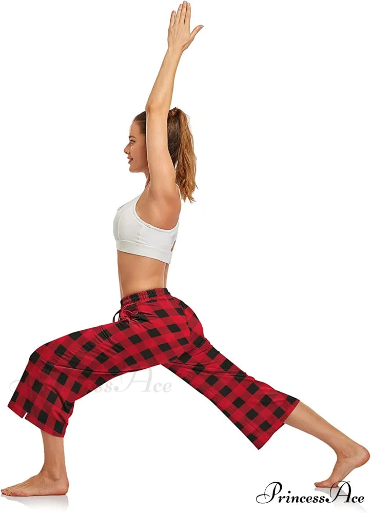Wide Leg Drawstring Loose Lounge Pajama Capris Sweatpants