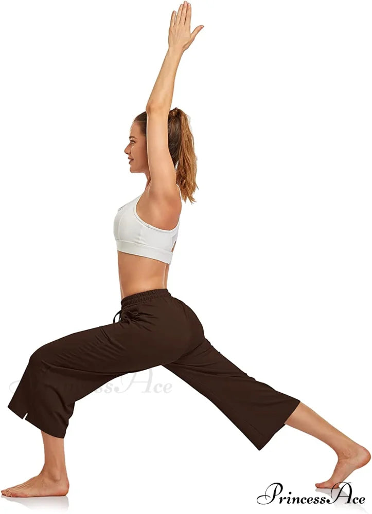 Wide Leg Drawstring Loose Lounge Pajama Capris Sweatpants