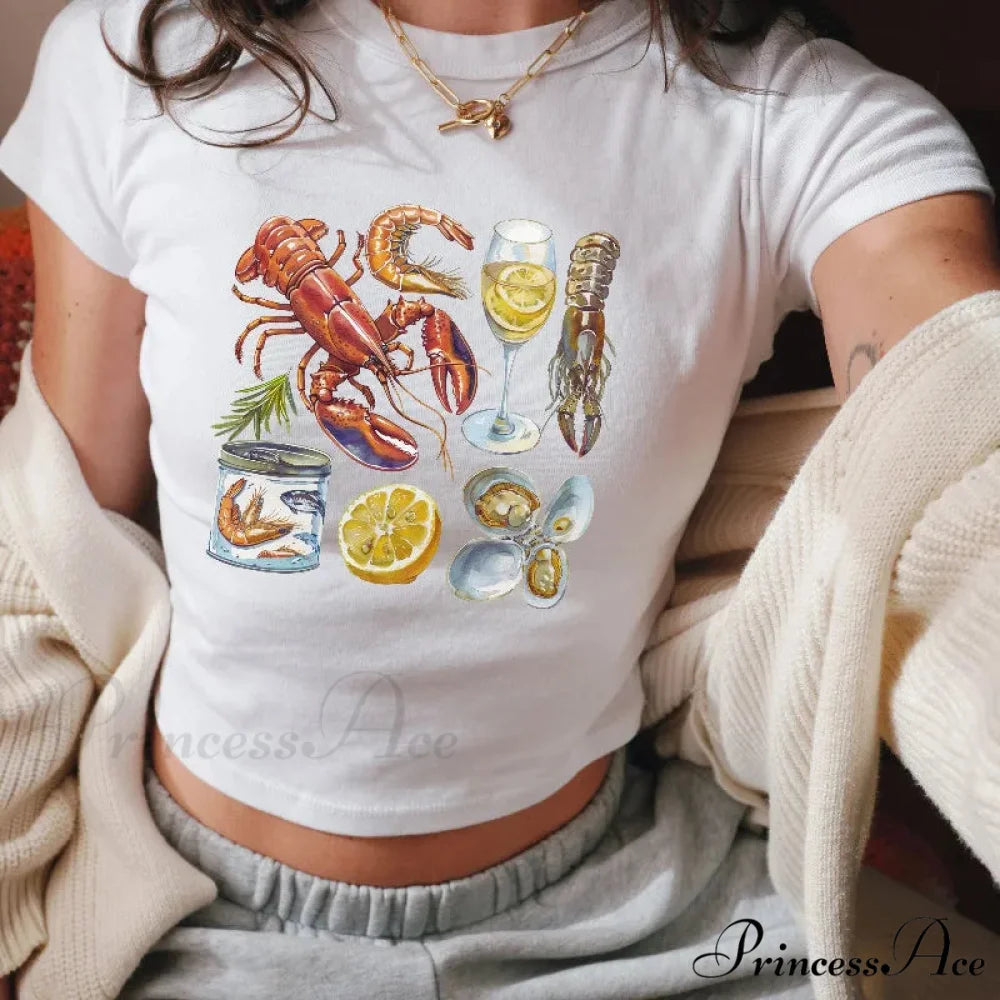 Wild Printed Gothic Crop Top T-shirt t-shirt-250223