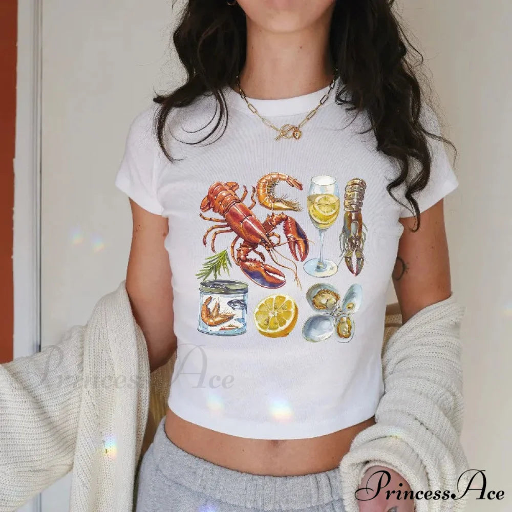 Wild Printed Gothic Crop Top T-shirt t-shirt-250223