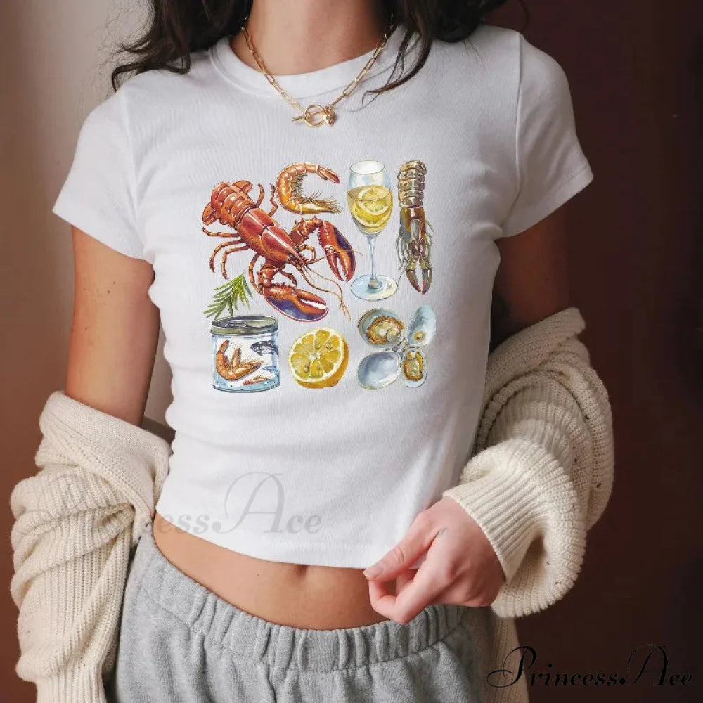 Wild Printed Gothic Crop Top T-shirt t-shirt-250223