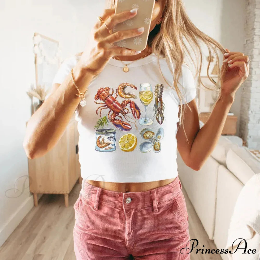 Wild Printed Gothic Crop Top T-shirt t-shirt-250223
