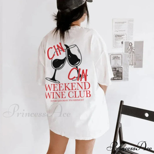 Wine Society Vintage T-shirt WHITE / S t-shirt-250223