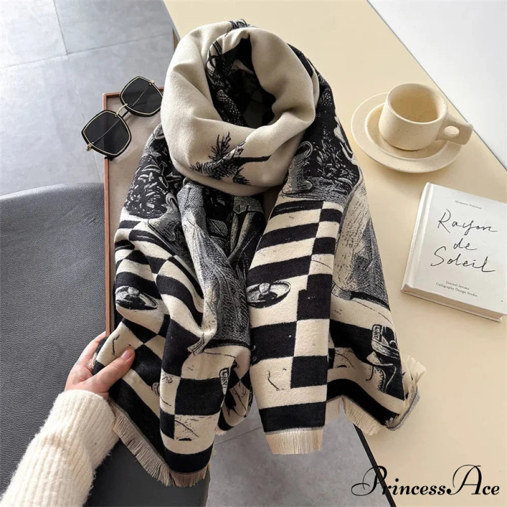Winter Cashmere Shawl Scarf scarf-241228