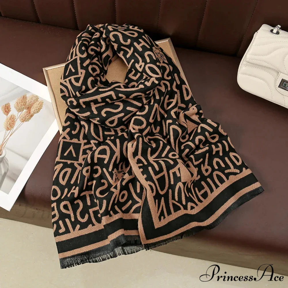 Winter Plaid Cashmere Poncho Tassel Scarf - Luxury Warm Thickened Unisex CAMLE