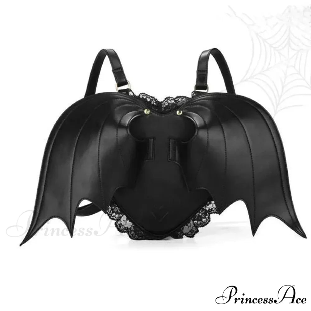 Women Bat Wing Punk Stylish Newest Angel Wings Cute Devil Bag Black / onesize