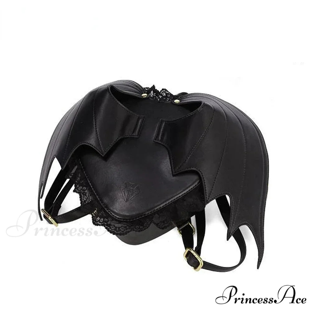 Women Bat Wing Punk Stylish Newest Angel Wings Cute Devil Bag Black / onesize