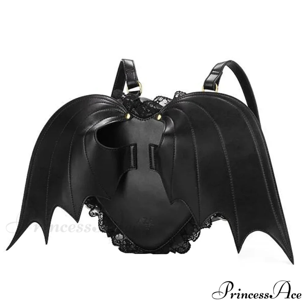 Women Bat Wing Punk Stylish Newest Angel Wings Cute Devil Bag Black / onesize