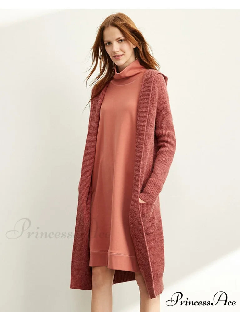 Women Fashion New Loose Hat Long Knitted Female Cardigan