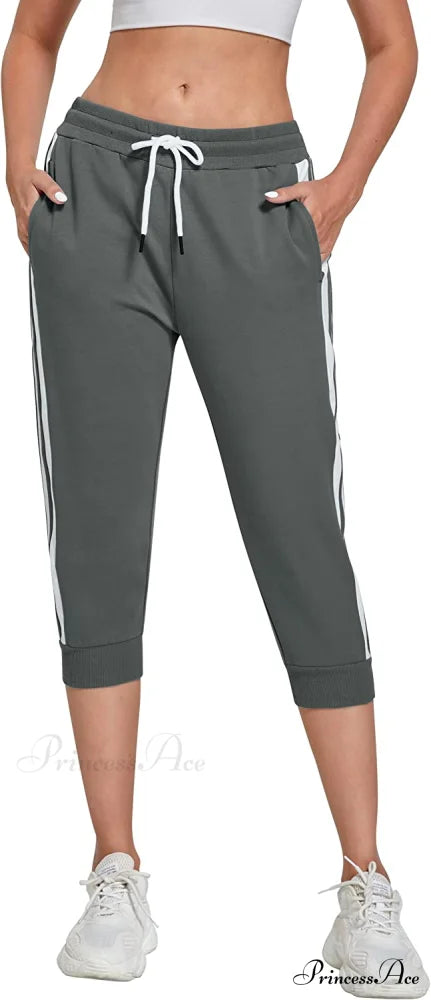 Women锟斤拷锟斤拷锟斤拷s Capri Workout Pants Loose Drawstring Athletic Pants