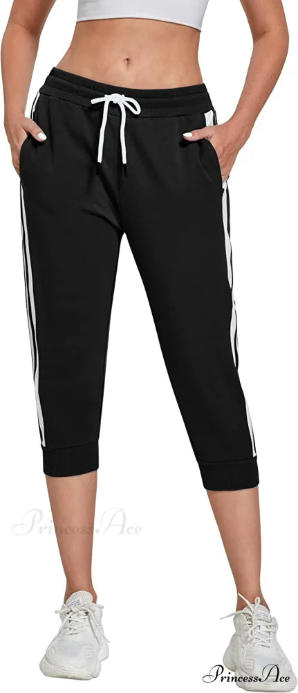 Women锟斤拷锟斤拷锟斤拷s Capri Workout Pants Loose Drawstring Athletic Pants