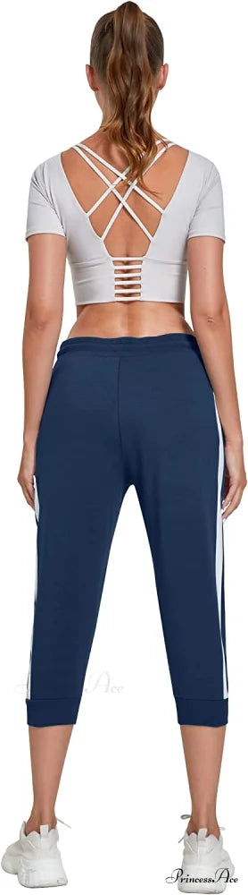 Women锟斤拷锟斤拷锟斤拷s Capri Workout Pants Loose Drawstring Athletic Pants