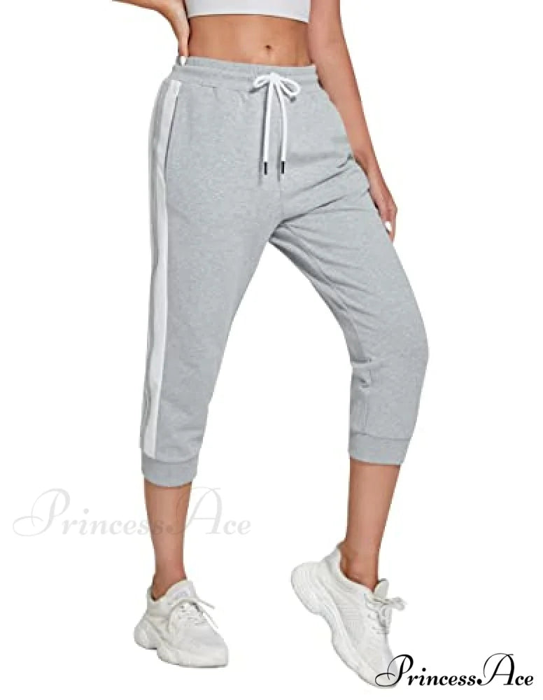 Women锟斤拷锟斤拷锟斤拷s Capri Workout Pants Loose Drawstring Athletic Pants
