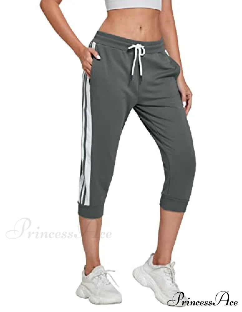 Women锟斤拷锟斤拷锟斤拷s Capri Workout Pants Loose Drawstring Athletic Pants
