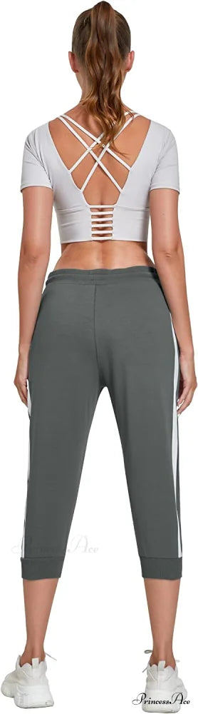 Women锟斤拷锟斤拷锟斤拷s Capri Workout Pants Loose Drawstring Athletic Pants