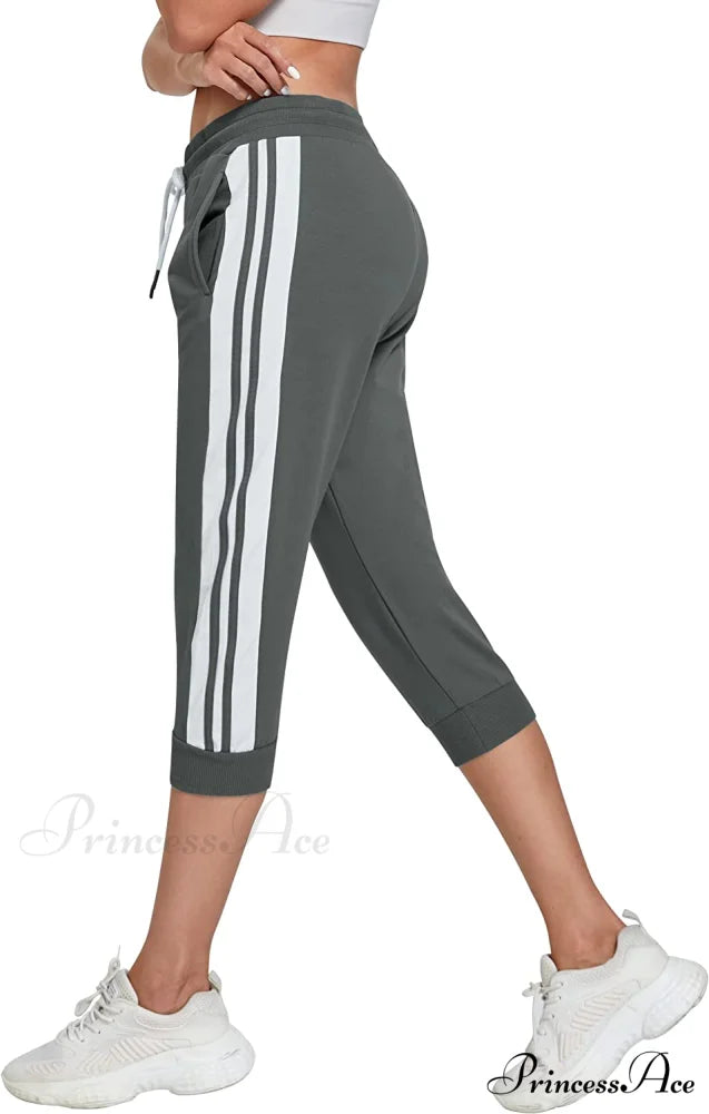 Women锟斤拷锟斤拷锟斤拷s Capri Workout Pants Loose Drawstring Athletic Pants