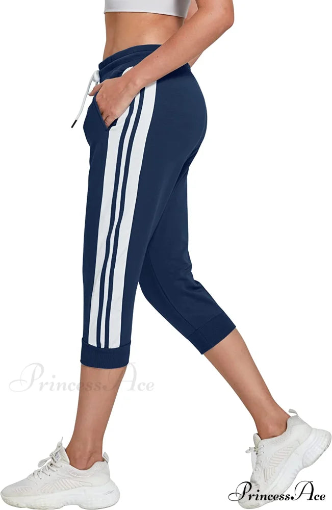 Women锟斤拷锟斤拷锟斤拷s Capri Workout Pants Loose Drawstring Athletic Pants