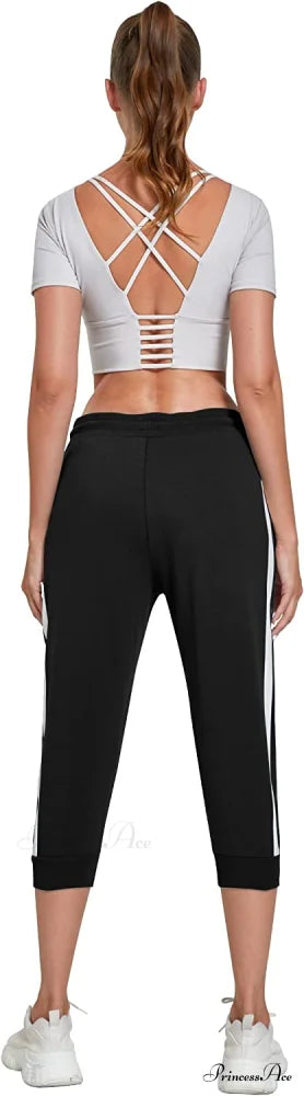 Women锟斤拷锟斤拷锟斤拷s Capri Workout Pants Loose Drawstring Athletic Pants
