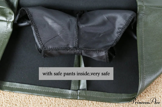 Women New Trend PU Leather Pencil Skirt