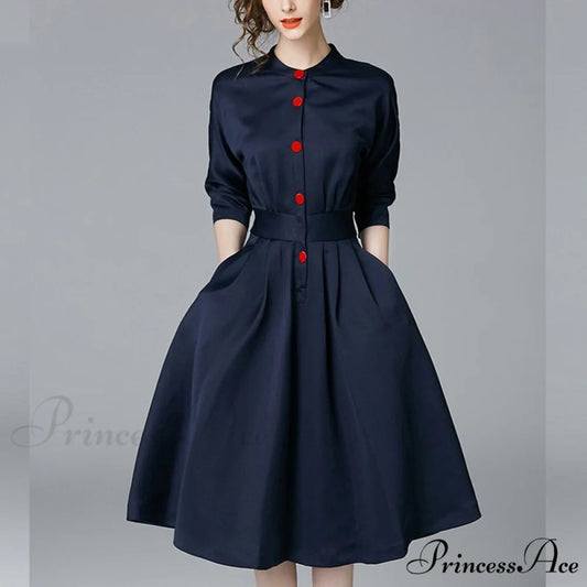 women with single-breasted shirt Elegant for and sleeves long button dress details