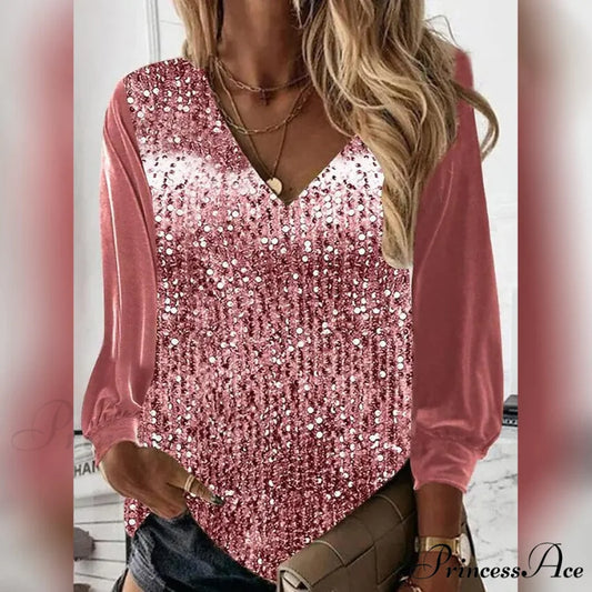 Women’s Arm Blouse Long Shirt Pink / S