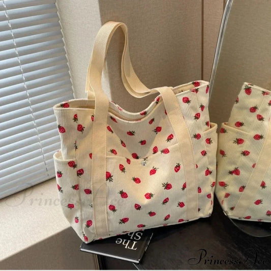 Woodland Ribbed Basic Shoulder Bag shoulder-250126