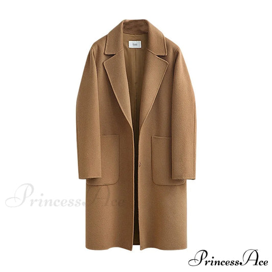 Wool Baggy Long Solid Simple All-match Overcoat
