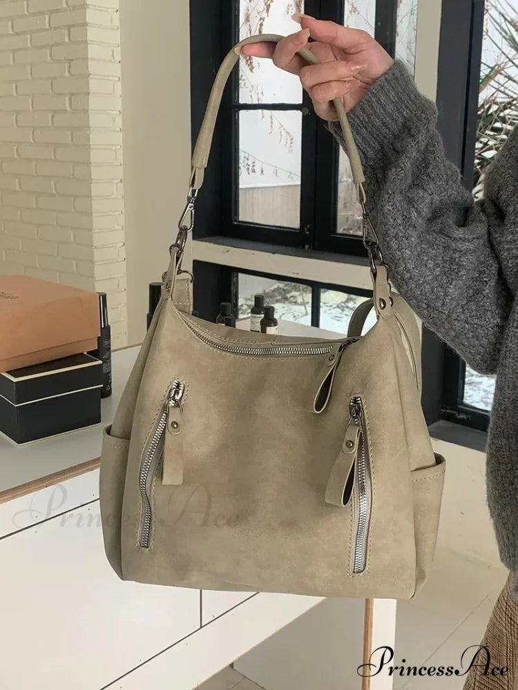 Woven Container Warm Weather Carry Shoulder Bag Gray shoulder-250126
