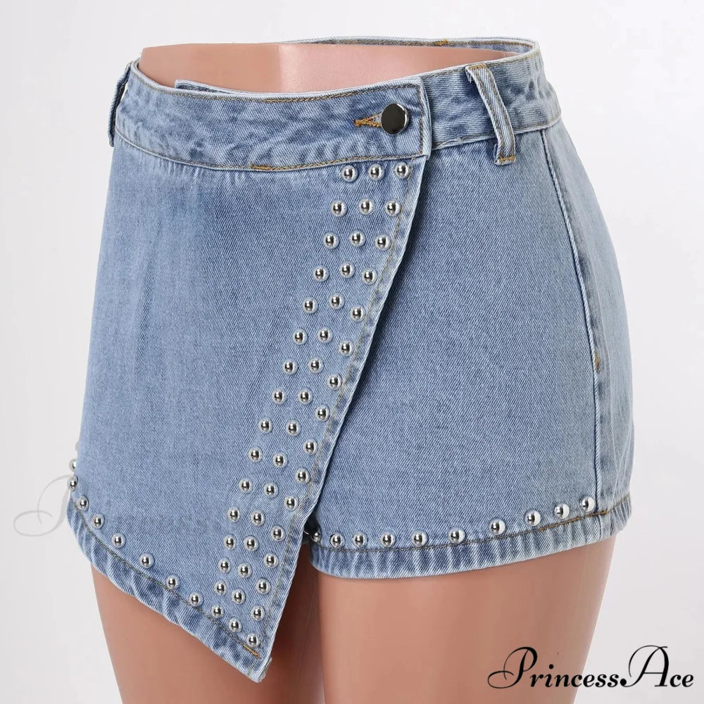 Wrap Unconventional Slim Denim Brief short-250223