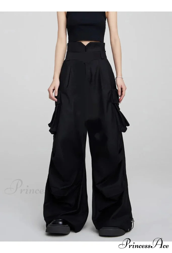Y2K Chic Cargo Halloween Pants Belt less style / S