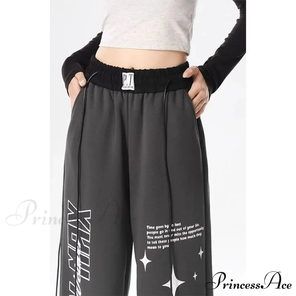 Y2K Correspondence Printed Trousers pants-241228