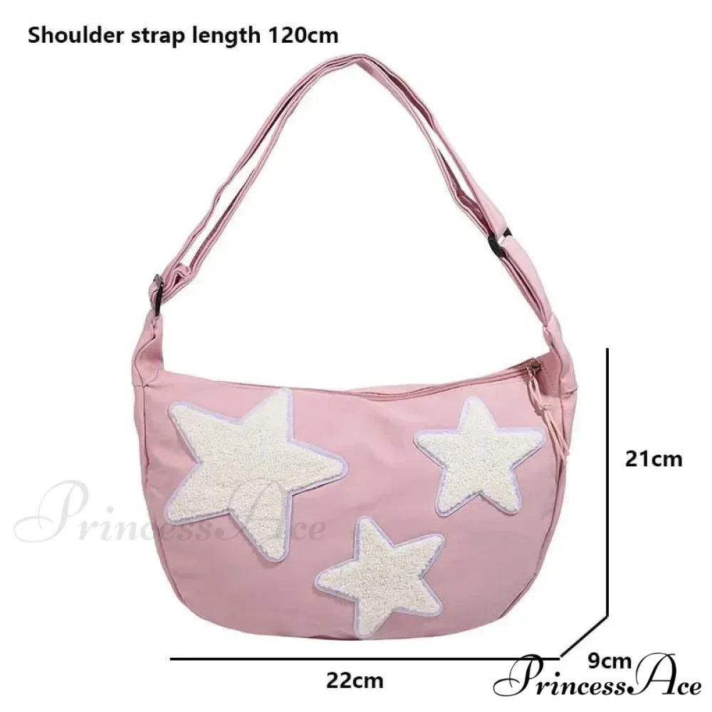 Y2K Fabric Courier Crossbody Shoulder Bag shoulder-250126