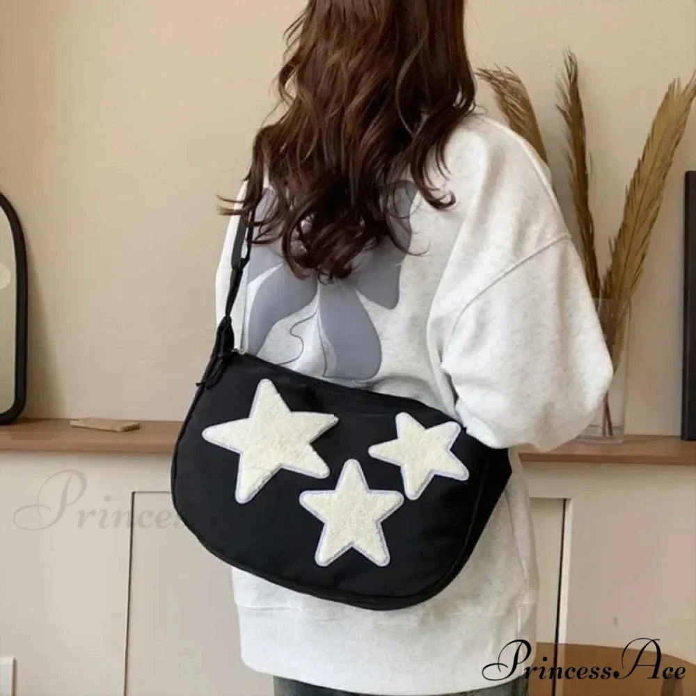 Y2K Fabric Courier Crossbody Shoulder Bag shoulder-250126