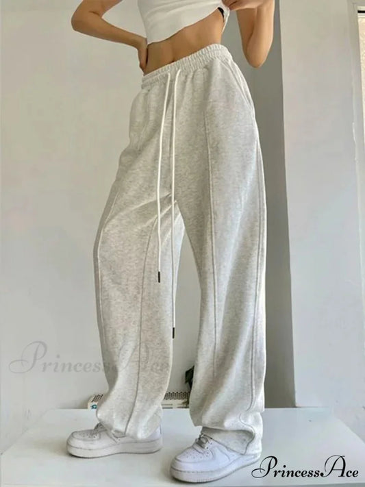 Y2K Harajuku Broad Leg Sweatpants Trousers pants-241228