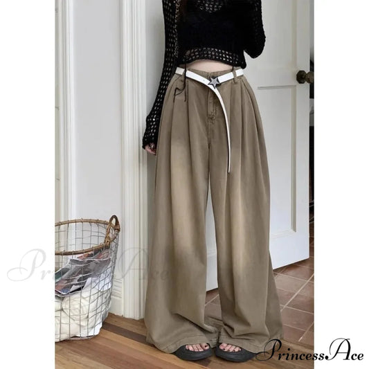 Y2K Large Cargo Loose Women Trousers pants-241228