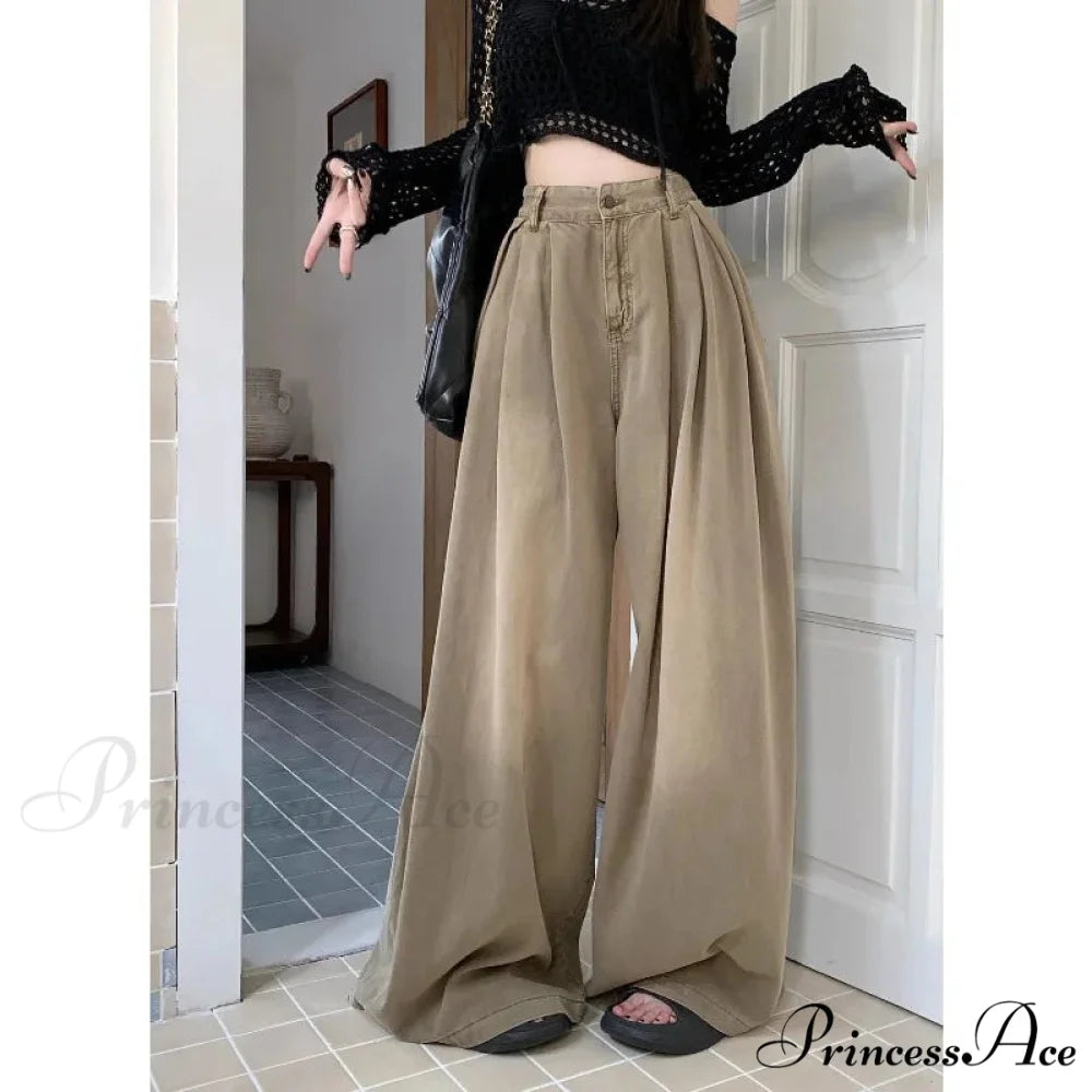 Y2K Large Cargo Loose Women Trousers pants-241228