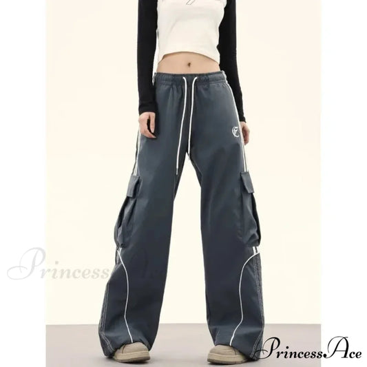 Y2K Large Cargo Trousers Gray / M pants-241228