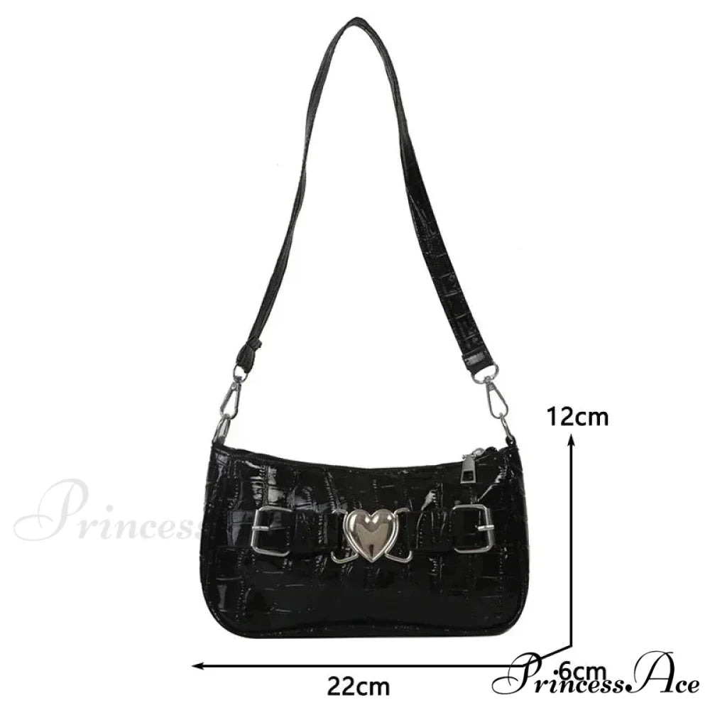 Y2K Peach Love Leather Shoulder Bag shoulder-250126