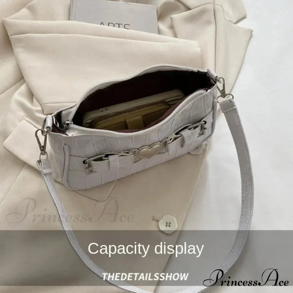 Y2K Peach Love Leather Shoulder Bag shoulder-250126