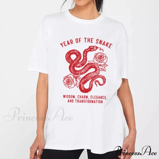 Year of the Serpent Lunar New T-shirt WHITE / S t-shirt-250223