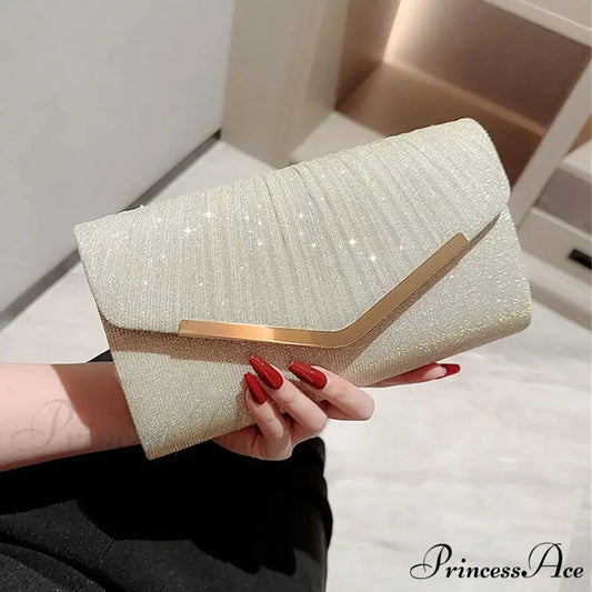 Yellow Grey Sophisticated Feast Clutch Shoulder Bag Purse Gold clutchbag-250126