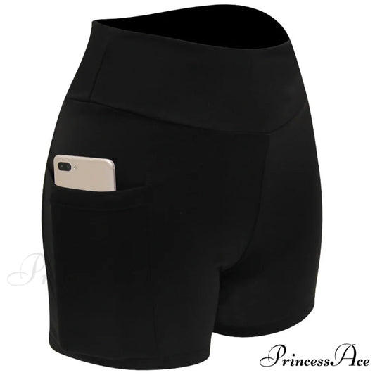Yoga Pants Gym Pants Sports Running Shorts 2-Black / S