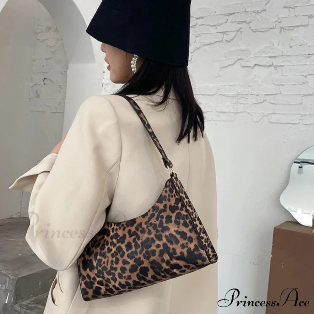 Zebra Pattern Faux Leather Underarm Shoulder Purse shoulder-250126