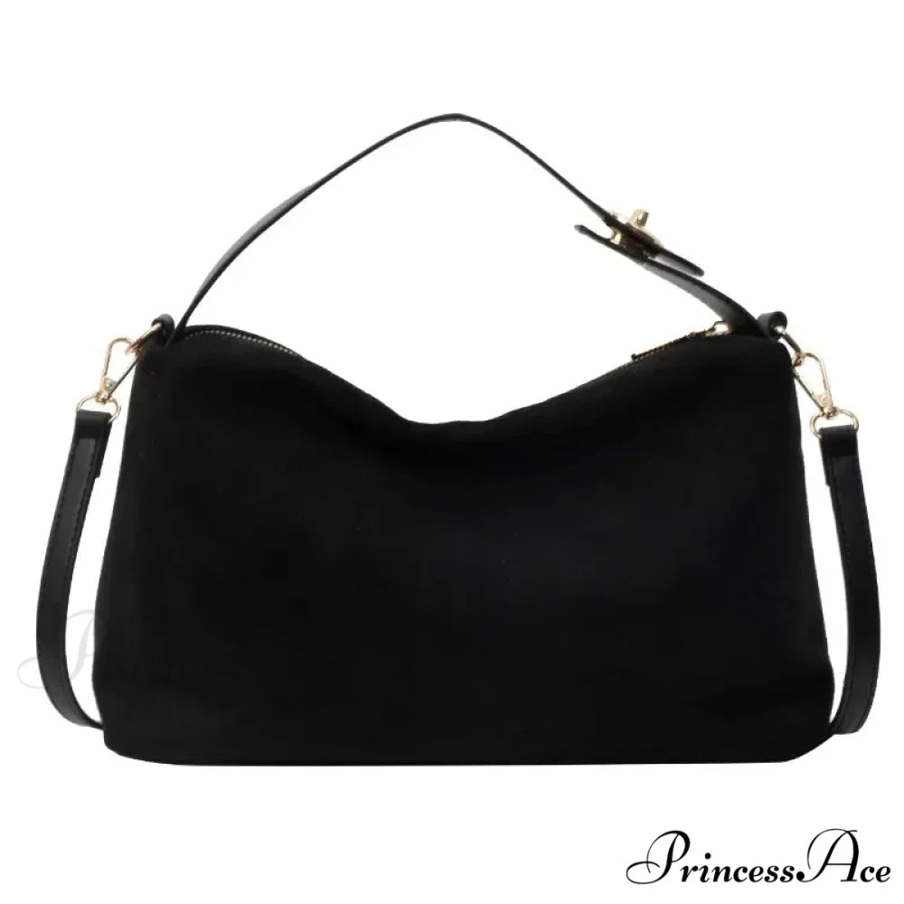 Zip Strong Sewing Thread PU Large Capacity Shoulder Handbag handbag-250126