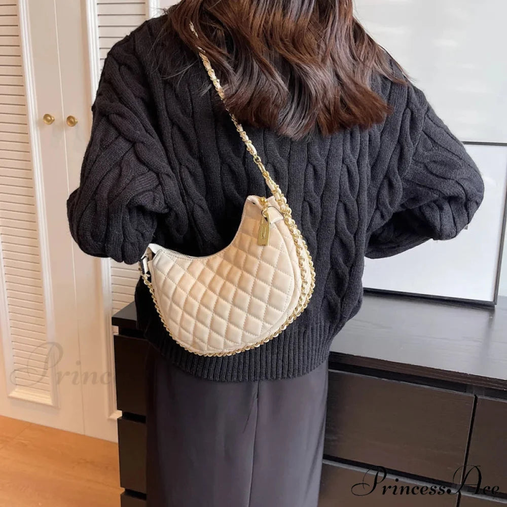 Zipper Ladies’ Purse Gem Crossbody Faux Leather Clutch WHITE clutchbag-250126