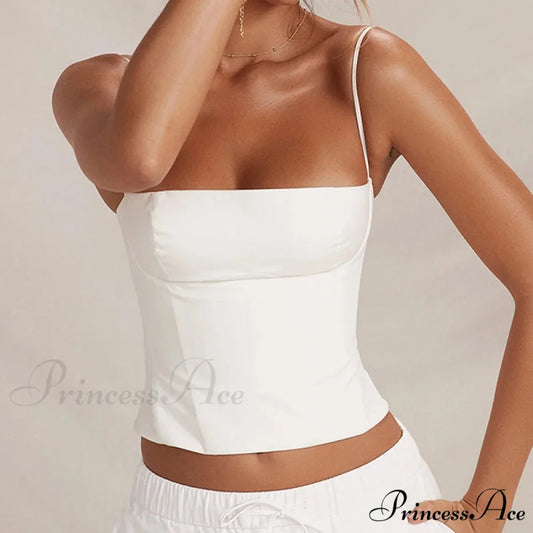 Zippered Bustier Corset Cropped Top croptop-250223