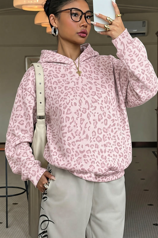 Leopard Print Casual Chic Hoodie